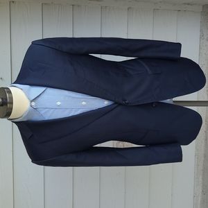 SUITSUPPLY Solid Dark Navy Super 110s Vitale Wool Mens Sz 38 R Sport Coat Blazer